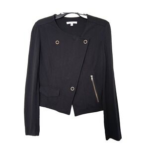 Cabi Jacket Womens Small‎ Ponte Knit Stretch Rocker Goth Whimsigoth Grunge